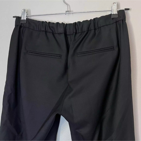 NEW! Nili Lotan 8 Elastic Waist 100% Wool Chelsea Pants $450 Crop Jet Black - Picture 8 of 12